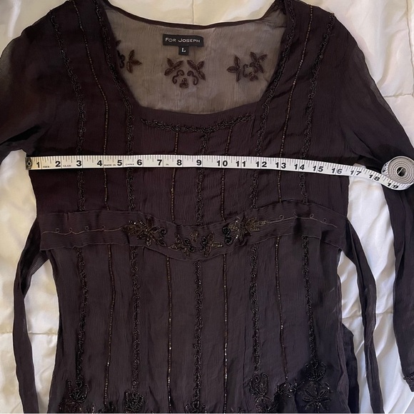 VTG For Joseph Sheer Beaded Blouse - Picture 7 of 10
